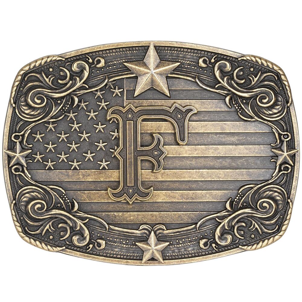 8155 Western Belt Buckle Vintage Initial Letter F Cowboy Belt Buckle Texas
